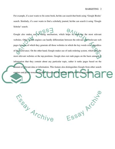 Competitive Advantages of Google