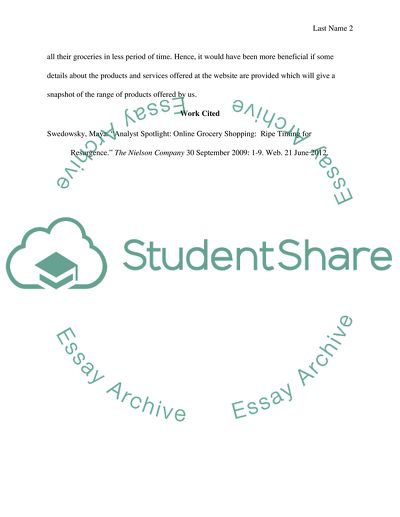 Online Grocery Shopping