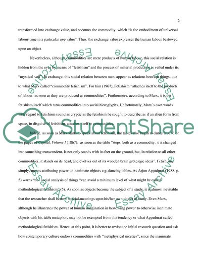 The Roles of Commodities in Contemporary Culture