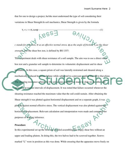 Engineering and Construction: Shear Box