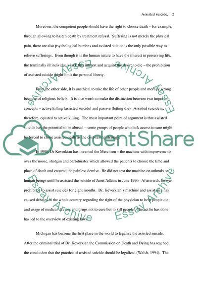 Assisted Suicides Paper