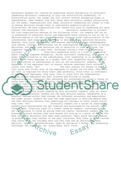 Successful leaders not limited by limited by leadership styles