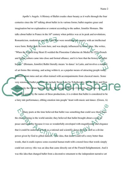 The History of Ballet