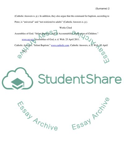 Infant Baptism - The Arguments for and Against