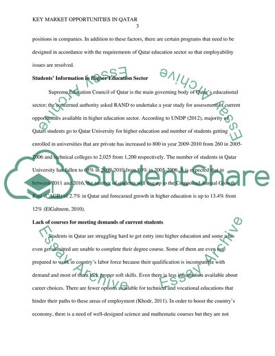 REPORT ON HIGHER EDUCATION IN QATAR (Part in green3)