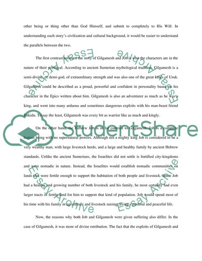 Comparing Job and Gilgamesh as Suffering Heroes