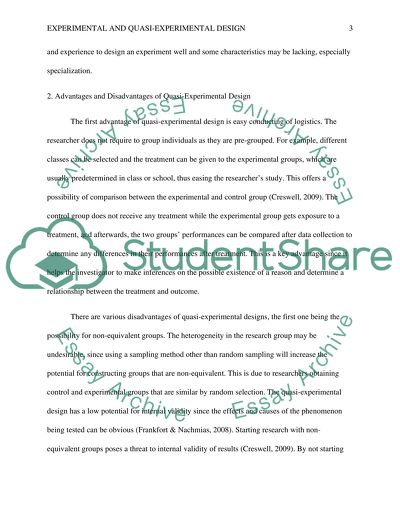 Experimental and quasi-experimental design