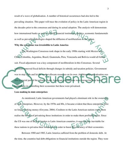 Why was the Washington consensus irresistible in Latin America