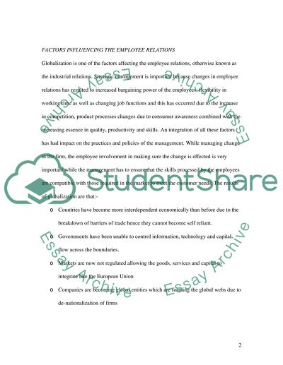 EMPLOYEE RELATIONS REQUIRES AN INTEGRATED APPROACH FROM MANAGEMENT