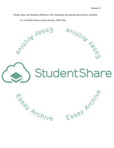 Critical page on Kate chopin novel THE WAKENING