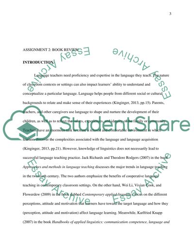 Cooperative Language Learning and Contemporary Applied Linguistics