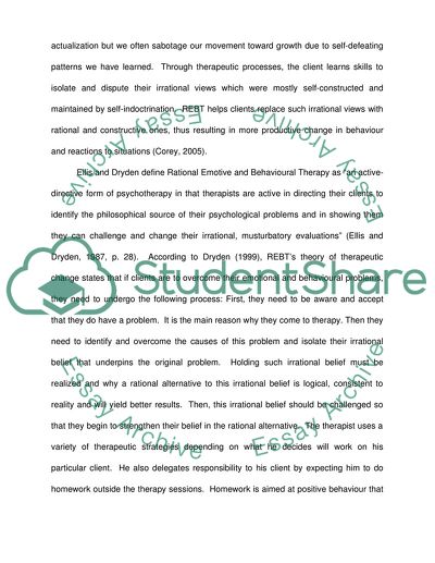 Rational Emotive Behavior Therapy