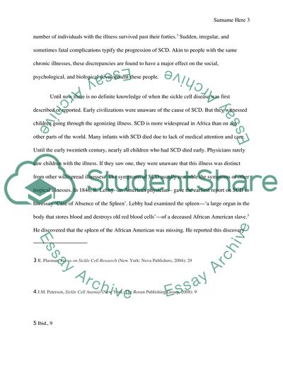 Sickle Cell and Its Effects on African Americans