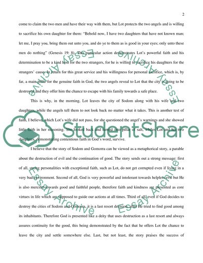 The Bible story of Sodom and Gomorra