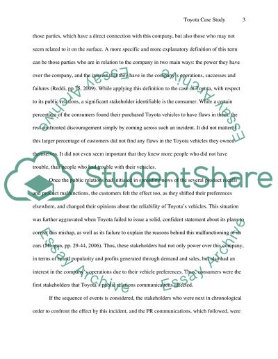 Key Stakeholders for Toyota in PR Communication