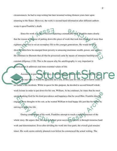 The Autobiography of Benjamin Franklin