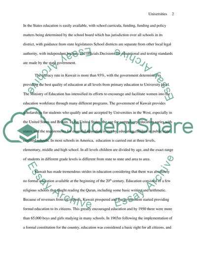 Kuwait and US Universities