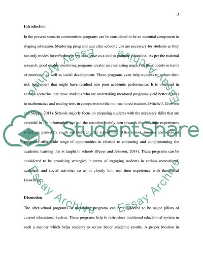 Role of Communities Programs in Shaping Education