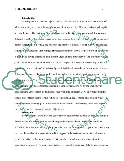 Philosophy Ethical Theory