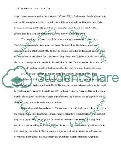 Interview with a K 12 Educator