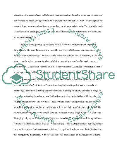 Reality Television: Oxymoron by George F. Will