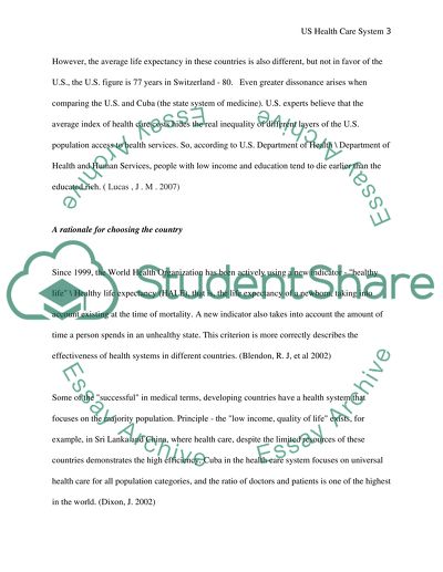 Health care essay sample picture