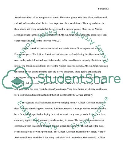 Efforts of African Americans to Rejuvenate African Musical Roots