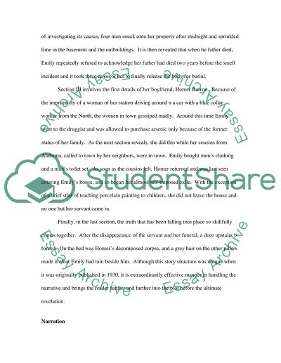 The Control of Revelation - A Rose for Emily by William Faulkner