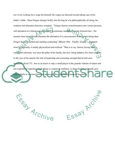 The Destruction of Content in The Metamorphosis