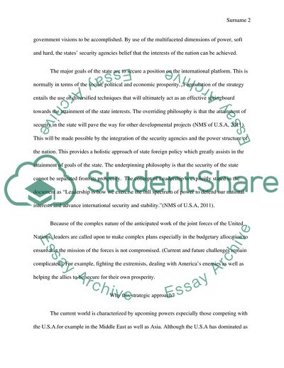 Military National and International Security Studies