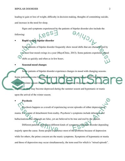 Bipolar Disorder Research Paper Example Topics And Well