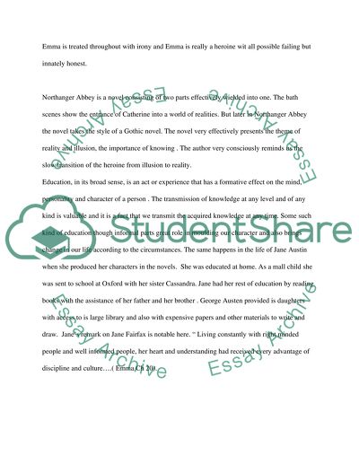 Theme of Education in Emma and Northanger Abbey