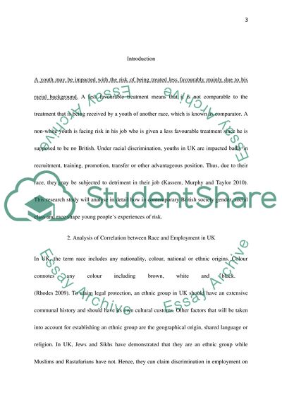 Analysis of Correlation between Race and Employment in the UK