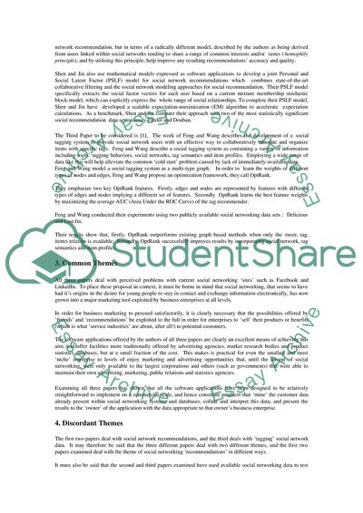 Comparing the Arguments Within Social Networking Papers