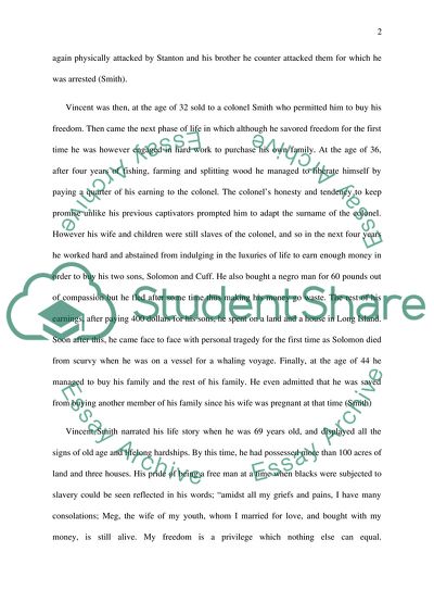 The Life of a Slave: Vincent Smith