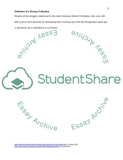 Defining Strong Civilization