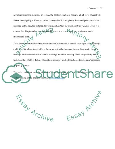 Short analysis and response paper