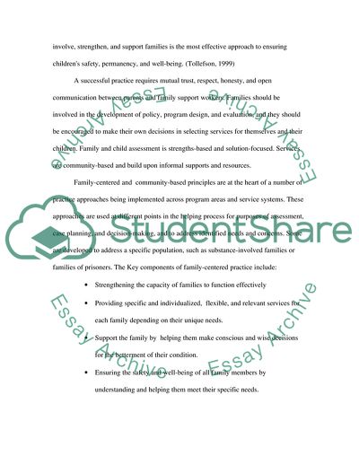 Work Practice for Children and Families