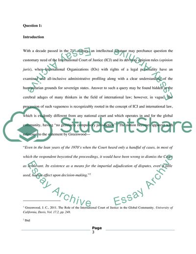 International Law in International Organisation