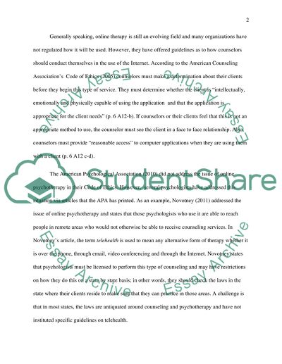 Analysis of the Objectivity and ompetence of Online Therapy Sites