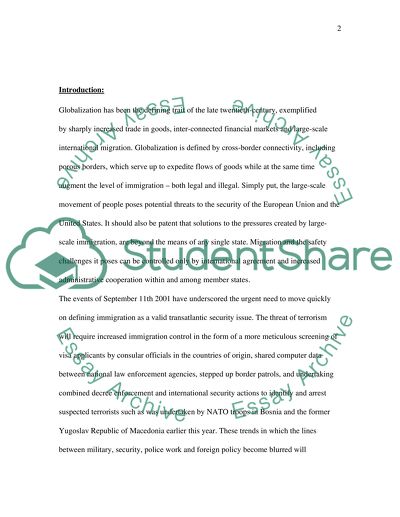 Security System in Reference to Immigration