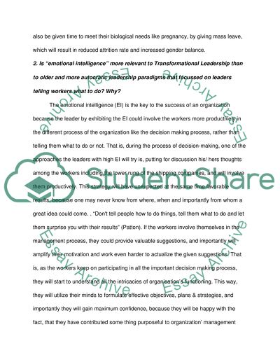 Transformational Leadership Issues