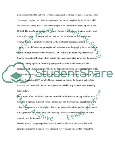 Influence of Technology on Nursing Education