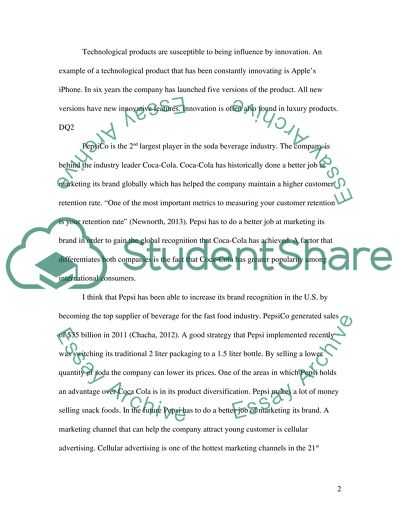 On DQ1Diversification and Based on DQ2 PepsiCo