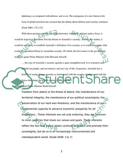 Defence Policy of Australia