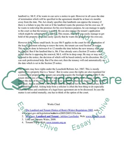 The Landlord and Tenant Act