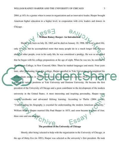 William Rainey Harpers Influence on the University of Chicago