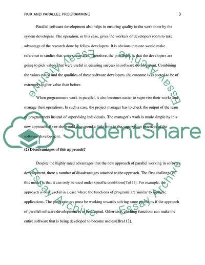 Pair and Parallel Programming