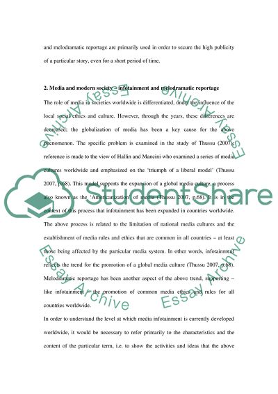 Do We Live in a World of Media Infotainment And Melodramatic Reportage