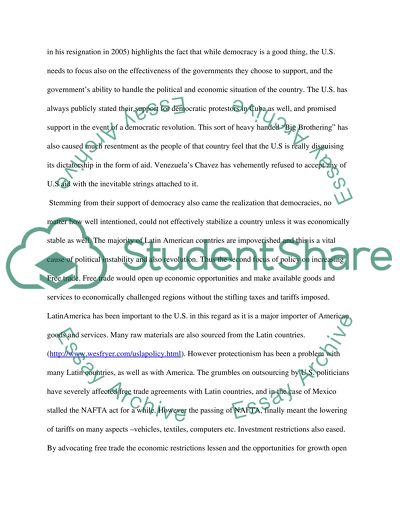 US policy towards Latin America after the cold war